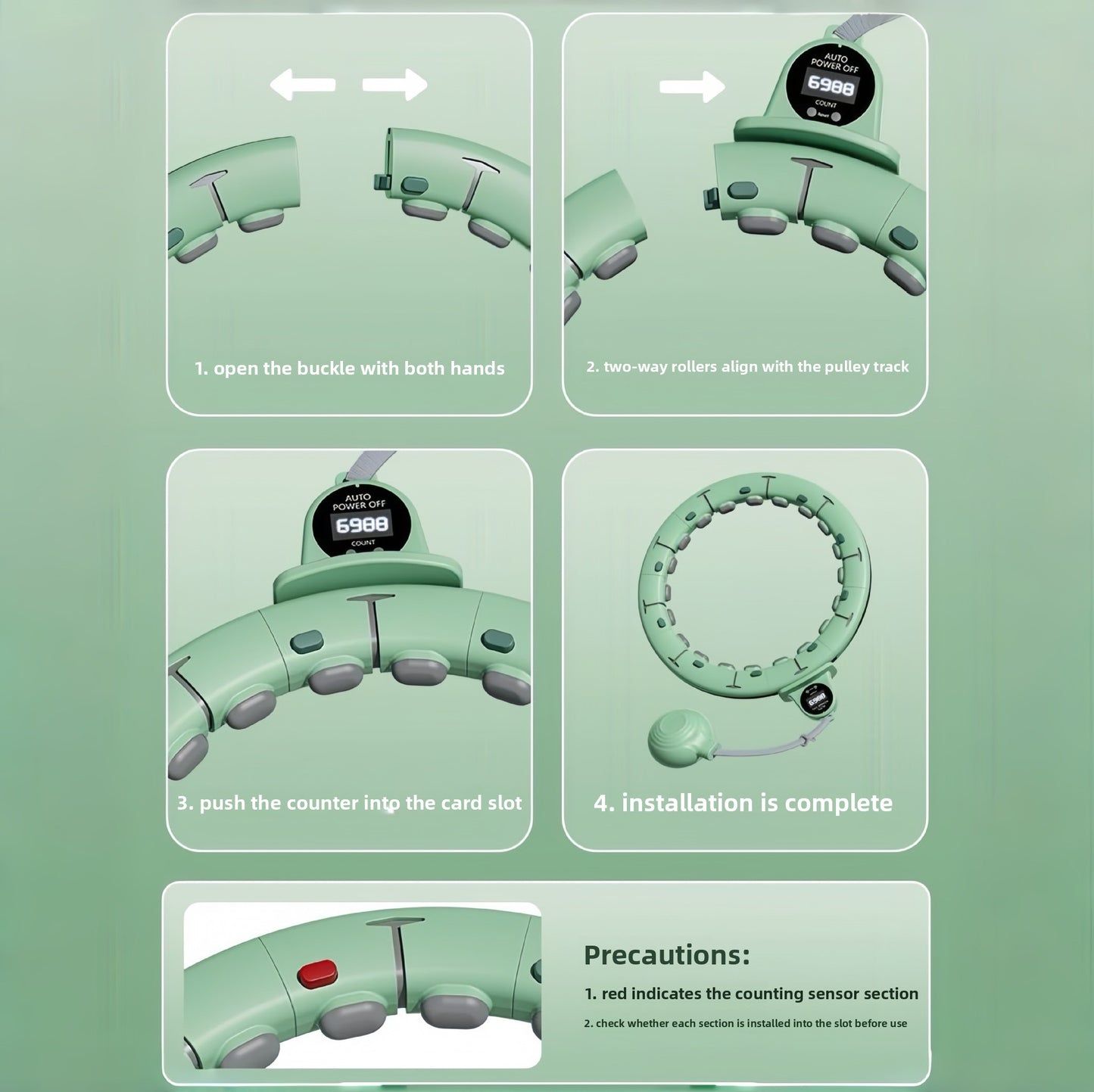 Quiet smart hula hoop